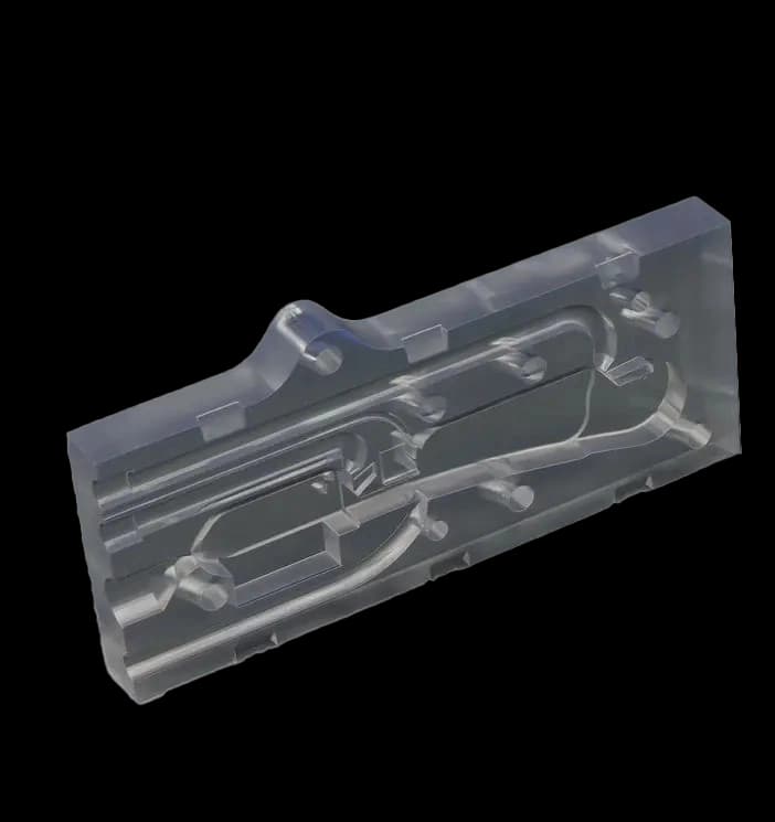 Component in clear resin