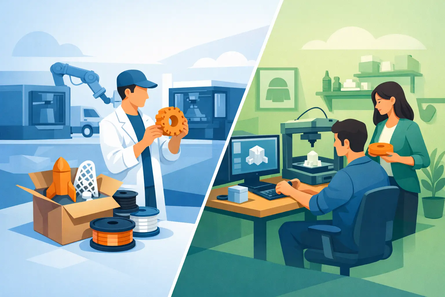 Service stampa 3D vs interno: cosa conviene?