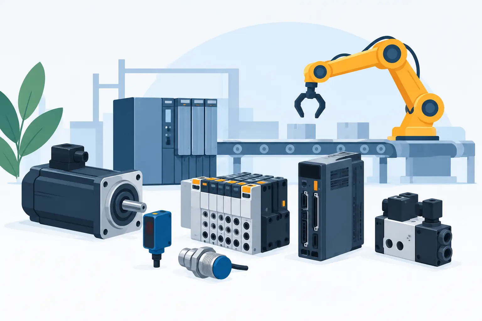 Guida componenti per automazione industriale