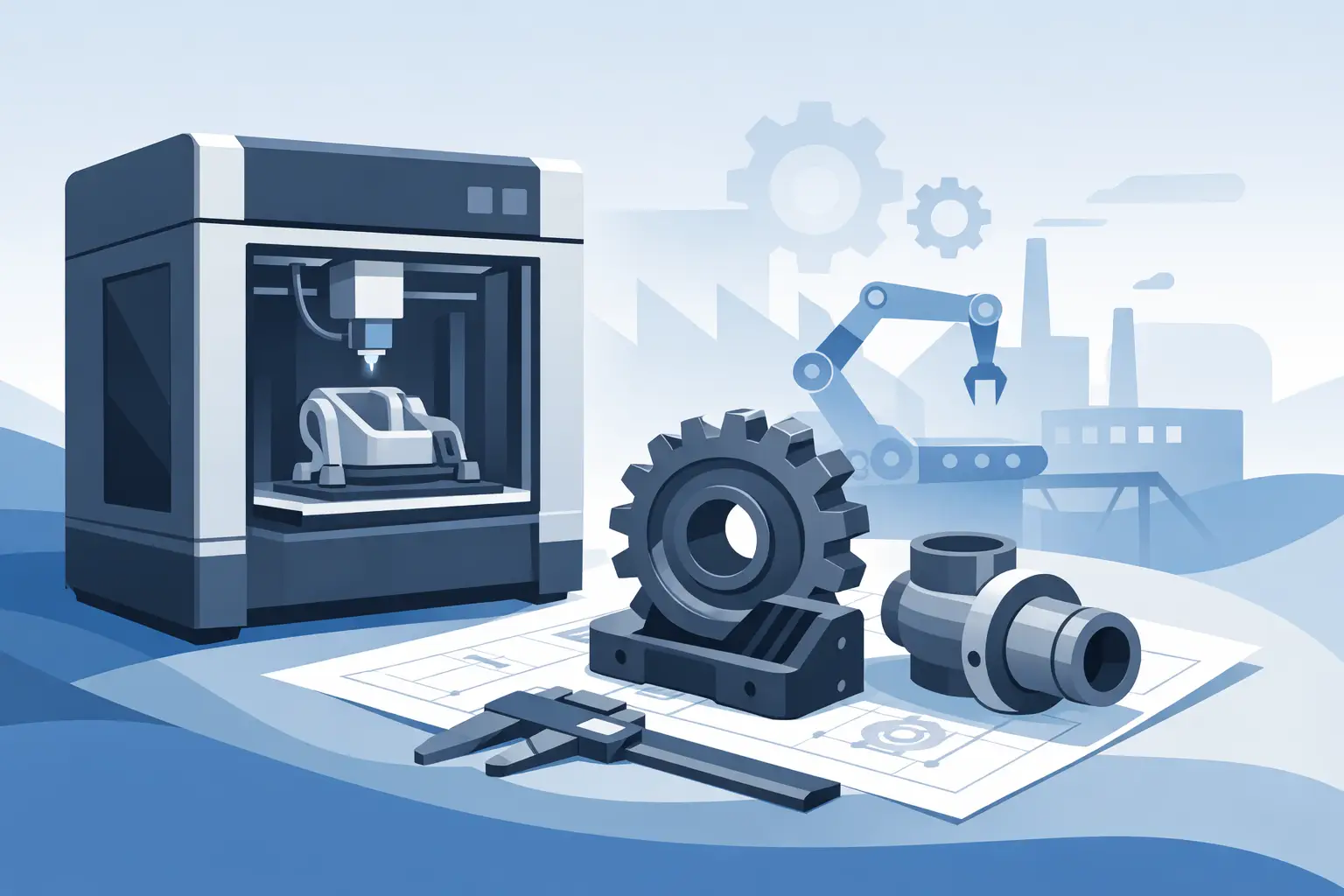 Guida stampa 3D industriale per pezzi tecnici